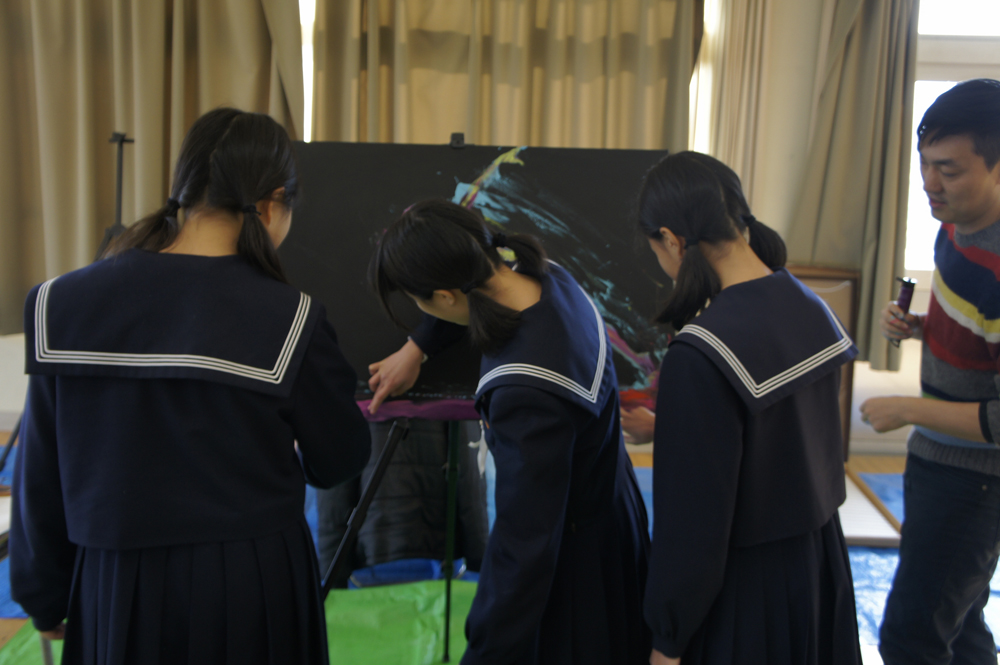 ライブペイント特別授業@天拝中学校_a0155662_1526532.jpg