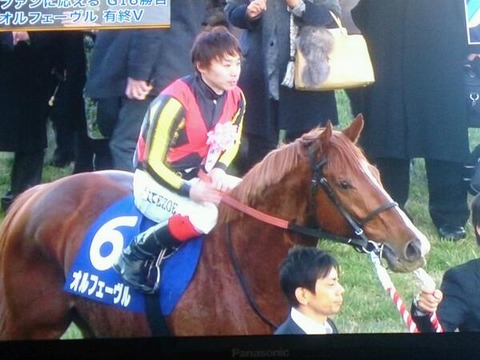 2013年有馬記念、オルフェーヴル何と8馬身差の圧勝で引退レースを優勝で飾る。_b0022690_2114145.jpg