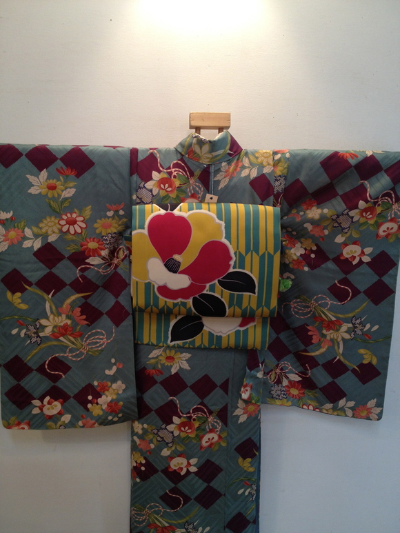 市松花着物×矢羽根椿帯「歳末 今昔きもの市」販売商品5_c0321302_126098.jpg