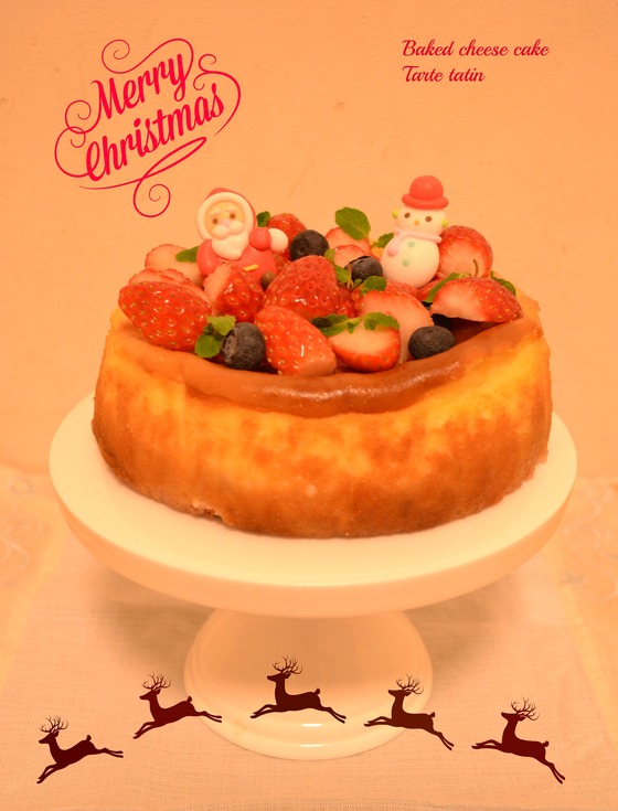 ベイクドチーズクリスマスケーキ_a0214059_22592419.jpg
