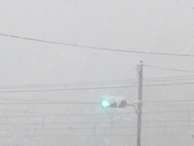 とうとう角砂糖雪。信号がウインクを始めました。_b0174284_1251898.jpg