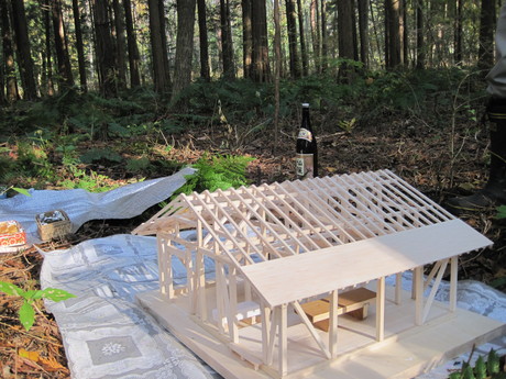 自分の山の木で家を建てる 細々 山に生きる