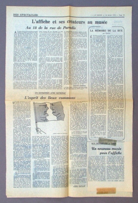 レイモン・サヴィニャックの招待状「Musée de L'Affiche」（1978