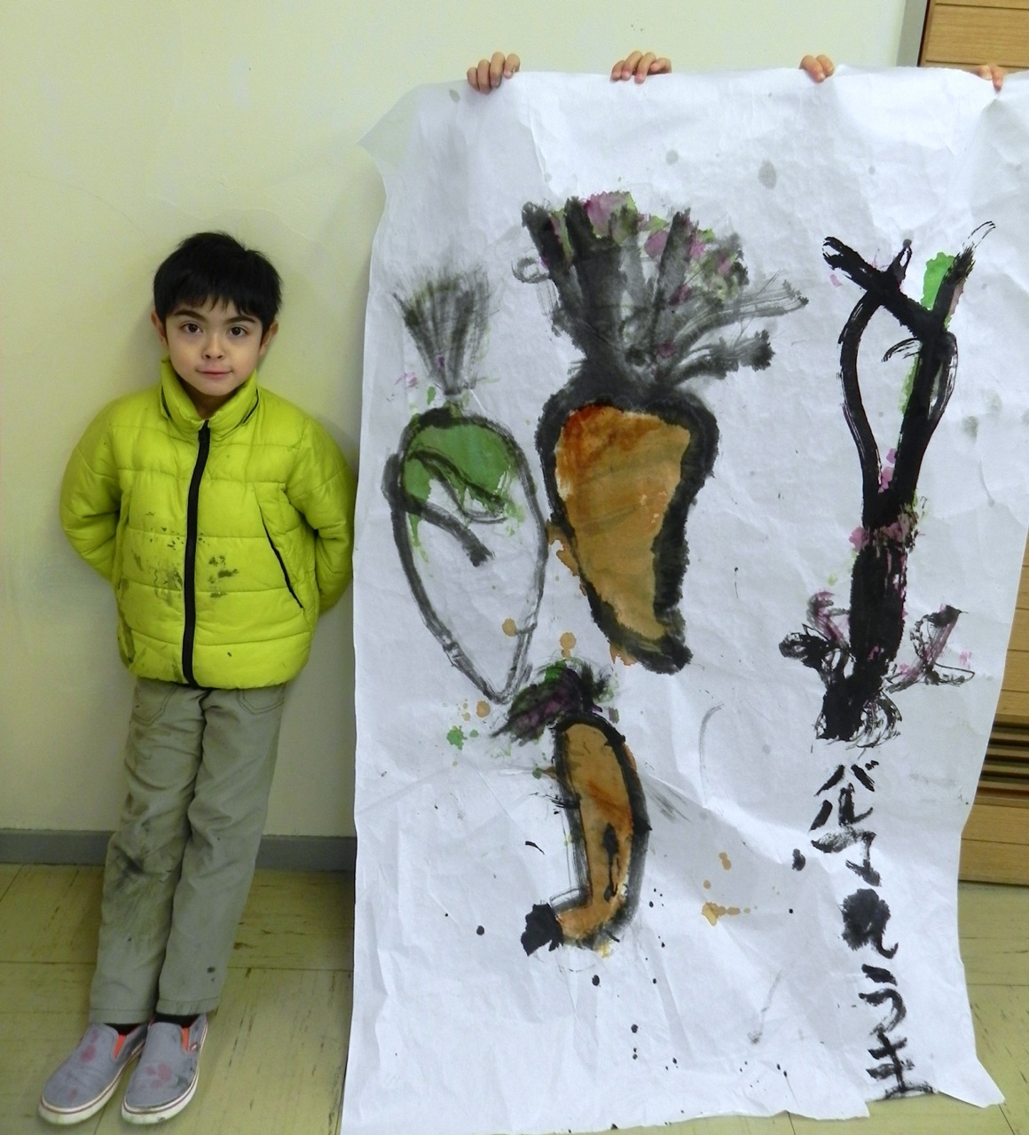 描き初め2014年/等身大の野菜_d0076558_16384654.jpg