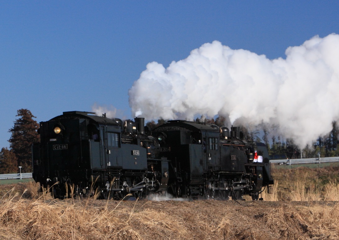 真岡鐵道　SL単機重連走行　＜３＞　2014新年号　２０１４・０１・０５_e0143883_211180.jpg