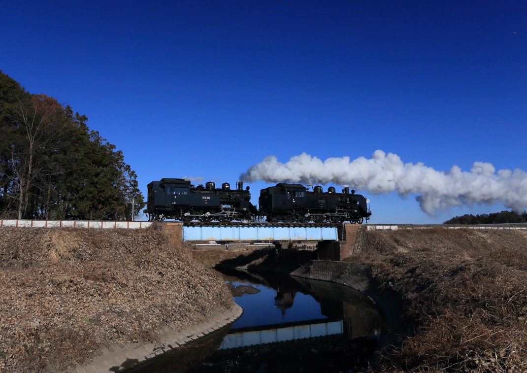 真岡鐵道　SL単機重連走行　＜３＞　2014新年号　２０１４・０１・０５_e0143883_2122834.jpg