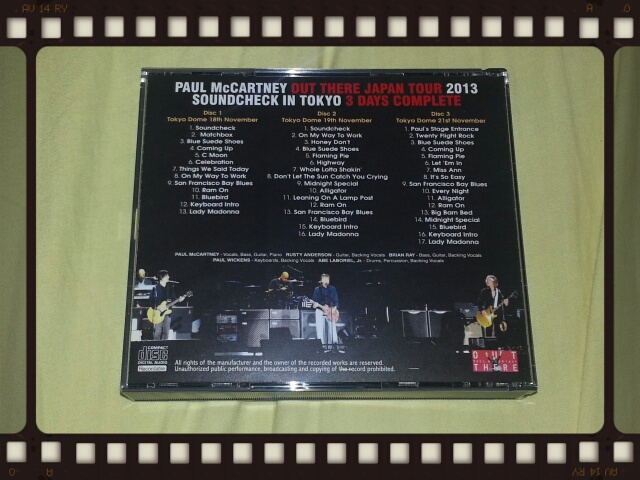 PAUL McCARTNEY / OUT THERE JAPAN TOUR 2013 SOUNDCHECK IN TOKYO 3 DAYS COMPLETE_b0042308_03765.jpg