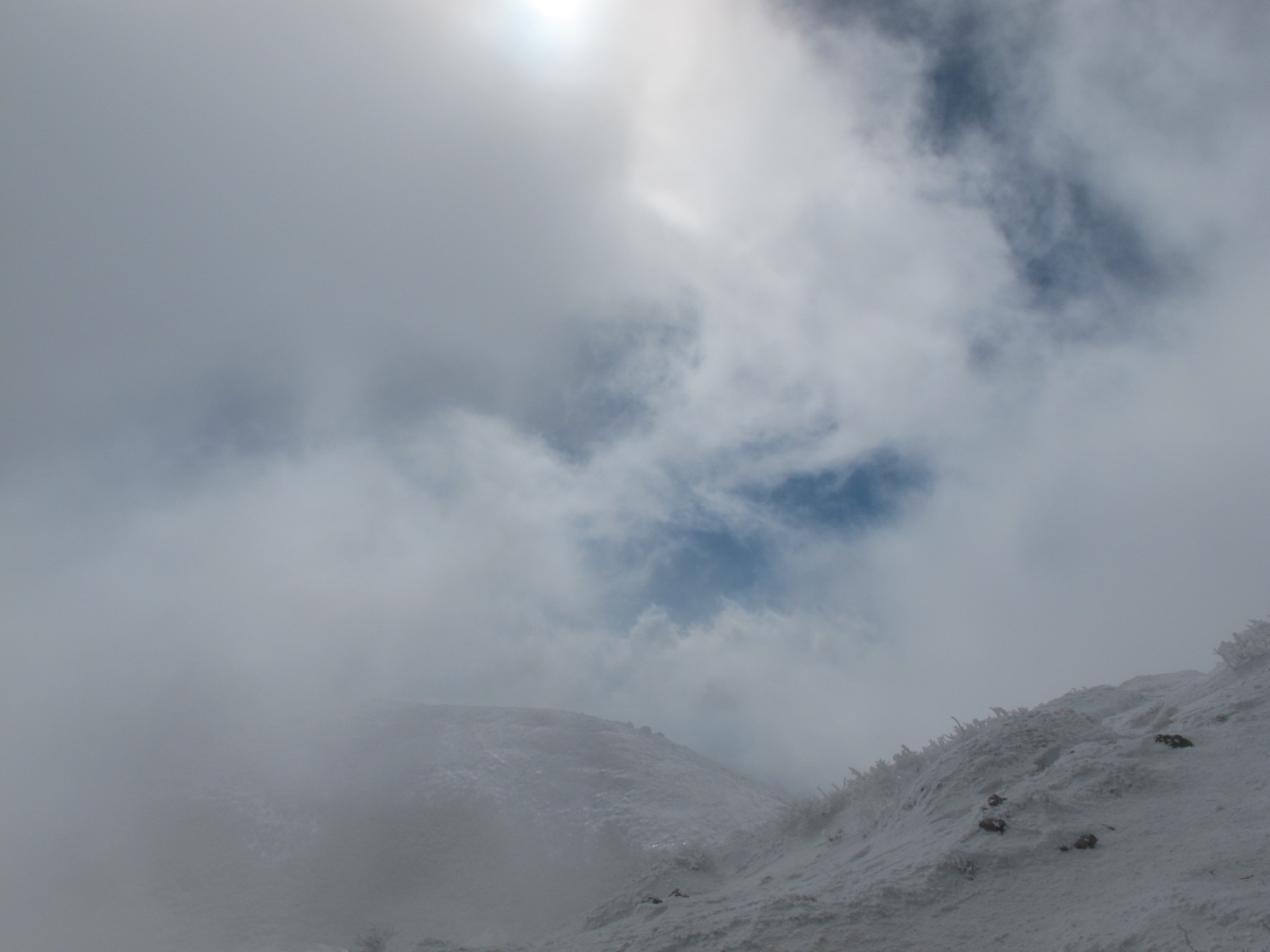 にわかに晴れ渡る御池・中岳　2014.1.19（日）　くもりのち晴れ_a0166196_168107.jpg