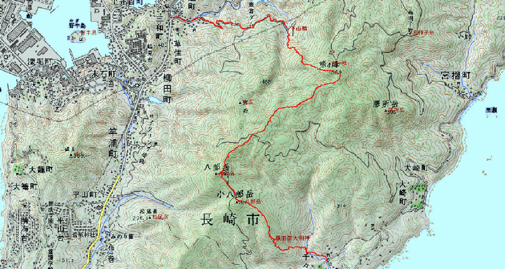14 1 長崎半島横断 八郎岳 熊ヶ峰 山馬鹿日記 14 1 長崎半島横断 八郎岳 熊ヶ峰 山馬鹿日記