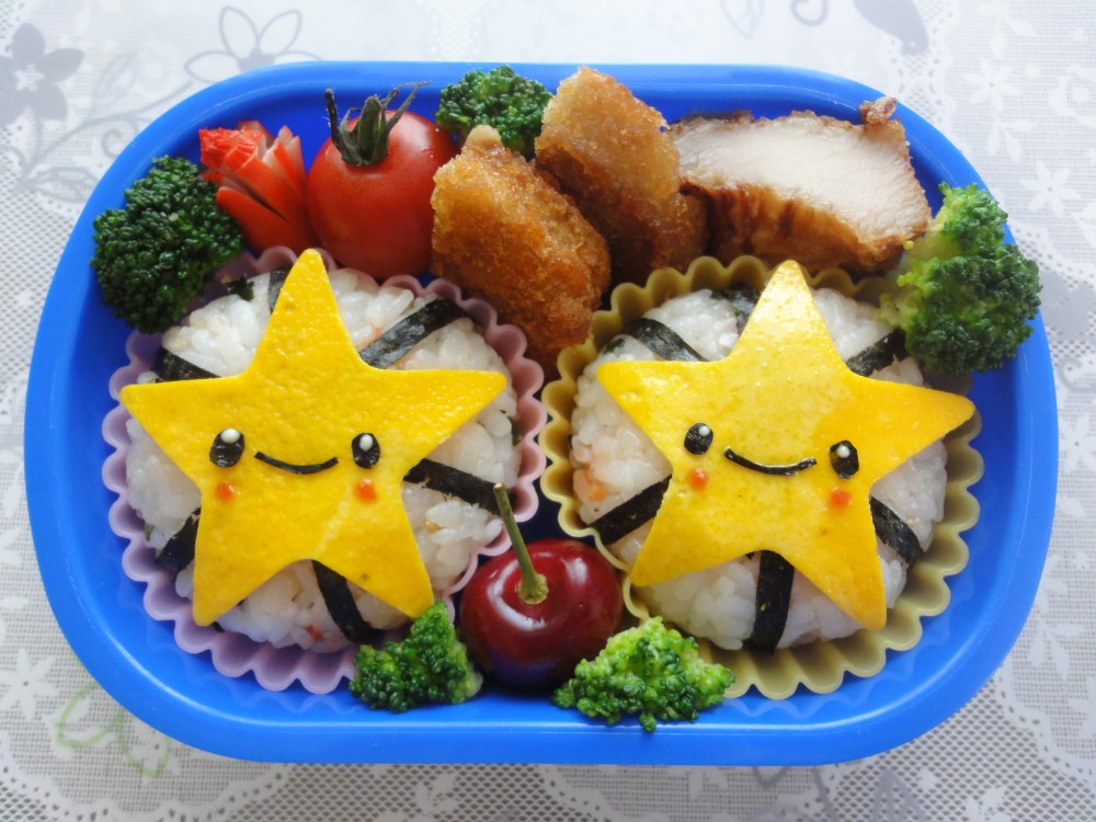 キャラ弁 お星さま 七夕お弁当 子連れハワイ旅行blog