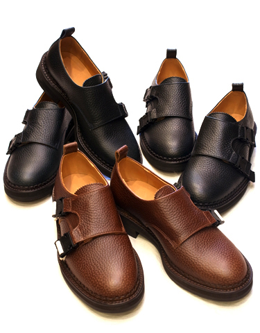 Hender Scheme エンダースキーマ ネオモンク　ダブルモンク Hender Scheme NEO MONK / エンダースキーマ グレイン型押し牛革