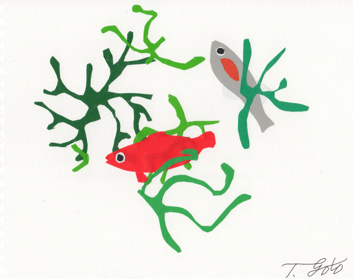 メダカ 切り絵おやじ メダカ 切り絵おやじ