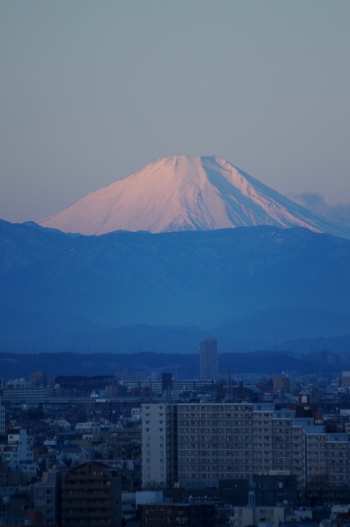 娘夫婦宅で作りましたお泊まり【朝ご飯】／【雪化粧の富士山も綺麗に見えました】_b0033423_1258210.jpg