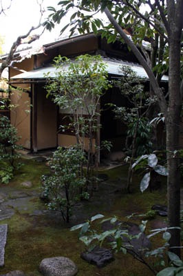 冬の露地 茶庭 麻生圭子 水辺の家で猫と暮らしています