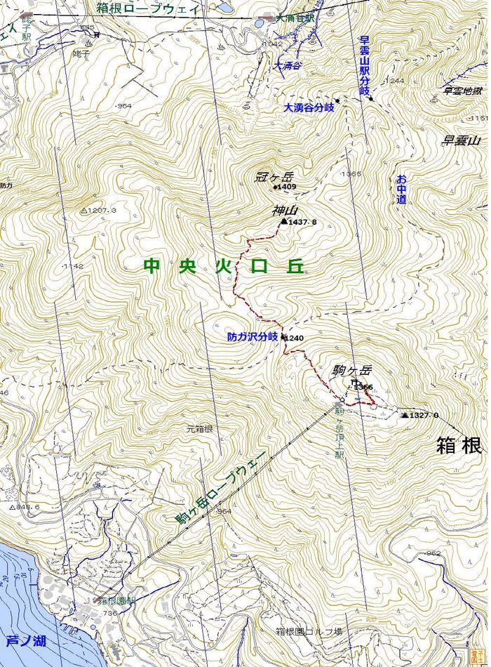 No328 箱根・ロープウエーで駒ケ岳～神山ピストン_b0185573_15464832.jpg