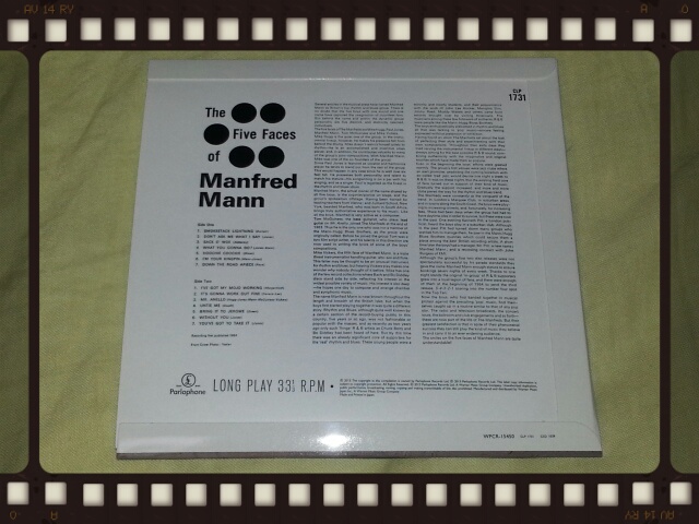 MANFRED MANN / THE FIVE FACES OF MANFRED MANN (UK MONO 紙ジャケ)  _b0042308_2361379.jpg