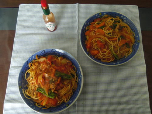 久しぶりに、ひとり娘のためにパスタを作る・・・。_c0198869_22565676.jpg