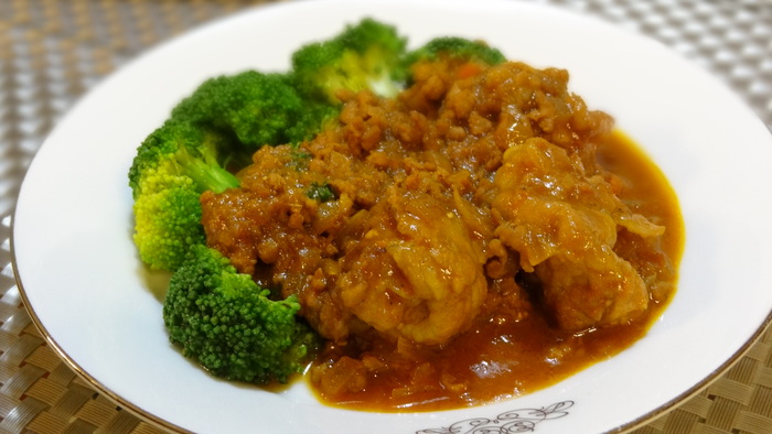 肉団子キーマ＆トマト煮込み_b0290816_12432756.jpg