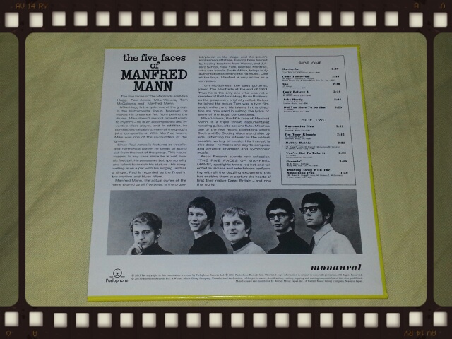 MANFRED MANN / THE FIVE FACES OF MANFRED MANN (US MONO & STEREO 紙ジャケ)_b0042308_017353.jpg