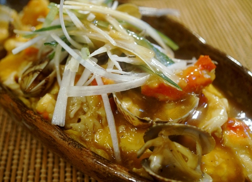 【究極のタラバ蟹と浅蜊入り　ふわとろ蟹玉丼】蟹とセロリのスープ付きで友達の分も作ったよ＾＾_b0033423_17572996.jpg