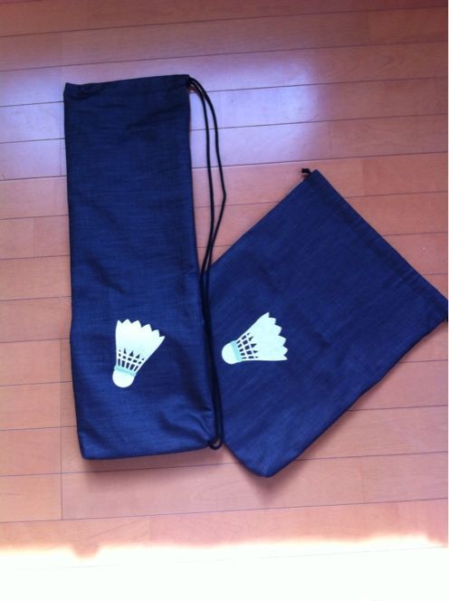 ラケットケースと巾着 : 勉強になります