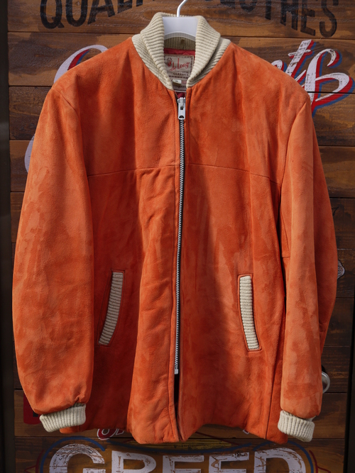 DELONG SPORTSWEAR VTG ALL SUEDE LEATHER CAR COAT JACKET 44 50s-60s_d0217535_10385097.jpg