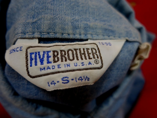 2月８日（土）入荷！80’Ｓ　ＦＩＶＥ　ＢＲＯＳ　シャンブレーシャツ　 Sサイズ_c0144020_14525774.jpg