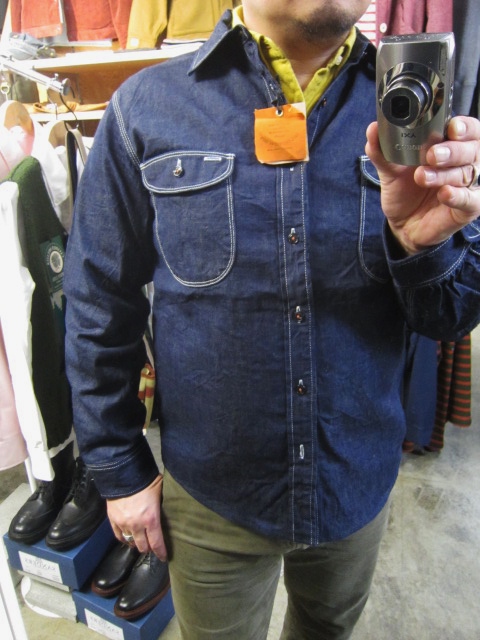 Kato ・・・ Indigo DENIM WORK SHIRTS!★! 良さ気です~(^^♪_d0152280_23335144.jpg