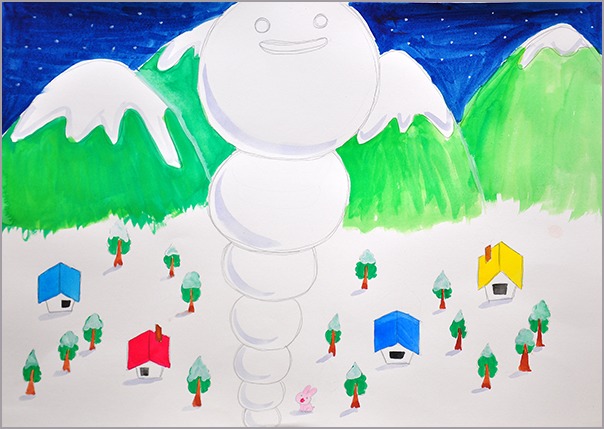 児童画クラス雪のお話を考え絵にしよう_b0212226_22431944.jpg