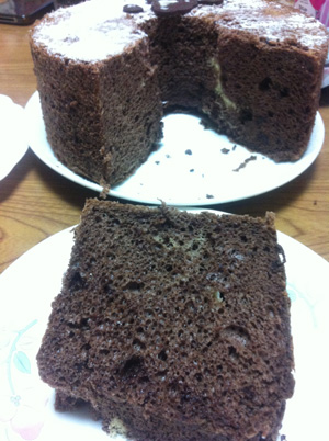 バレンタインのチョコレートシフォンケーキ_c0036138_21451887.jpg