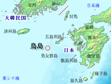 日本の島である肥前鳥島（鳥島）は九州西方の東シナ海に位置しています。_c0329181_20365405.png