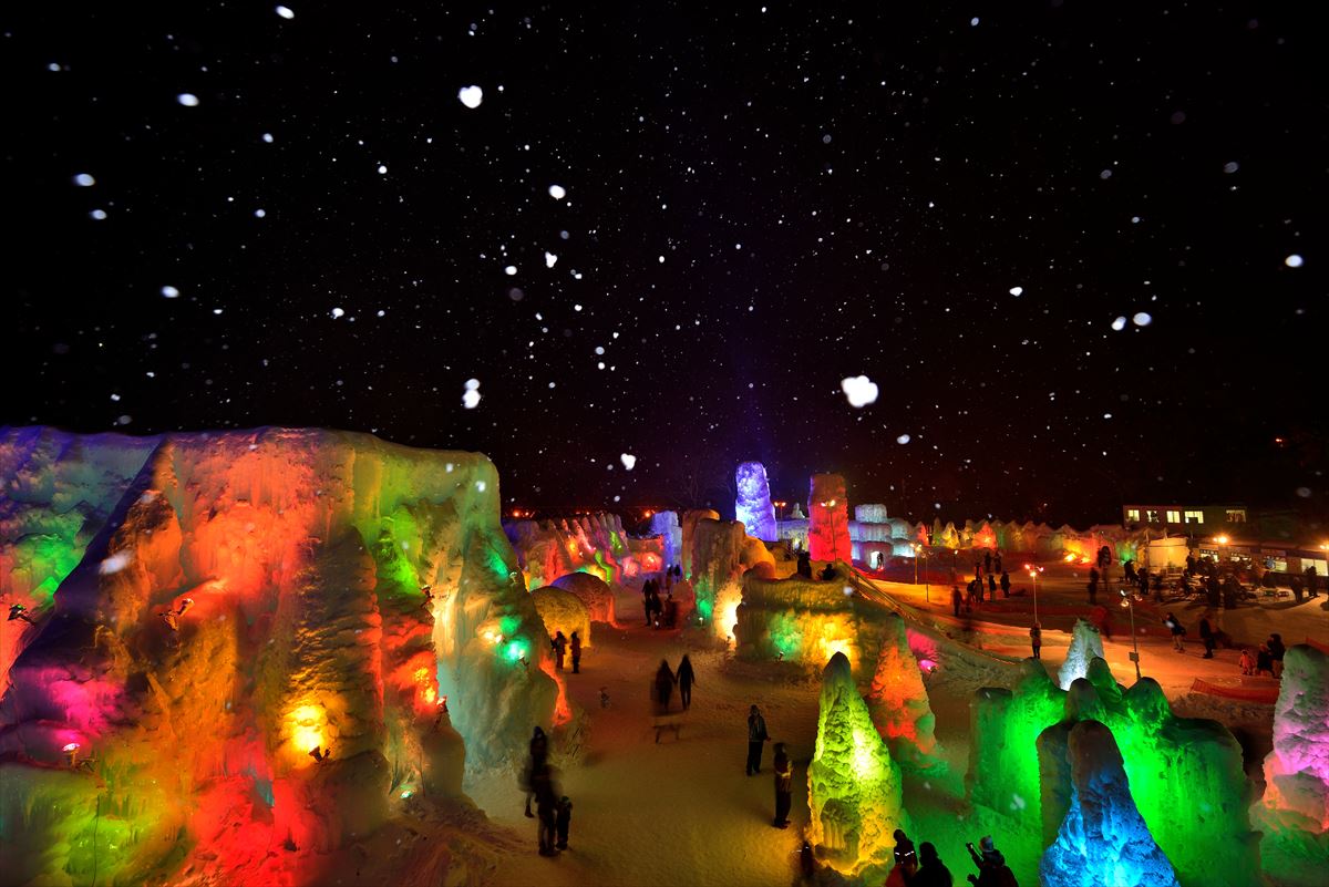 支笏湖 氷濤まつり14 有終の花火 やぁやぁ