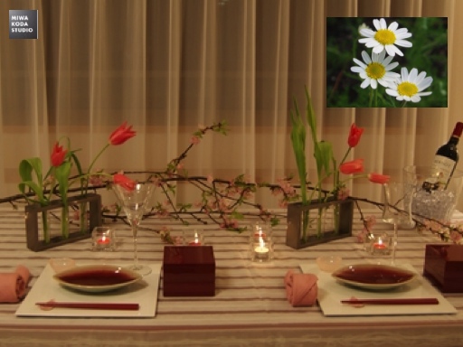 February 19, 2014 アロマのチカラ Power from Aroma: プリティなテーブルに For Pretty Atmosphere_a0307186_22474238.jpg