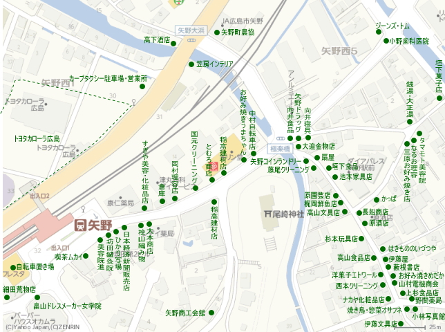 昭和60年 1985 矢野駅前の住宅地図と現在の様子 その1 安芸区スタイルブログ 安芸区 海田町 坂町 熊野町