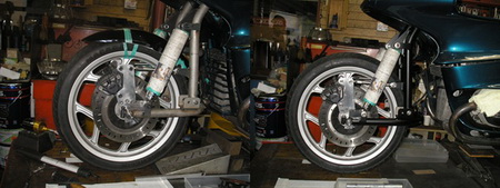R100RS フロント アールズフォーク_e0218639_10564343.jpg