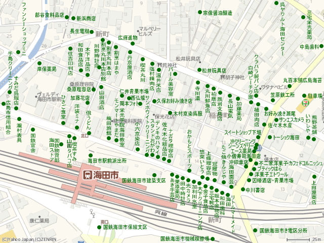 昭和60年（1985）海田市駅北口の住宅地図と現在の様子・その2