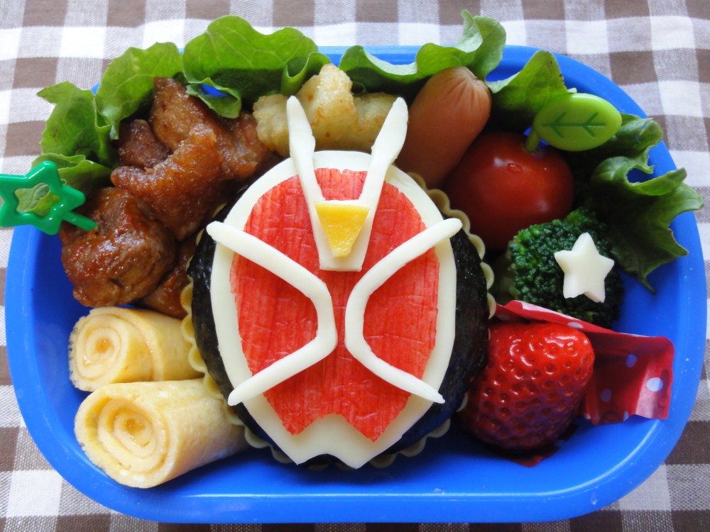 キャラ弁 仮面ライダー ウィザードのシンプルお弁当 子連れハワイ旅行blog