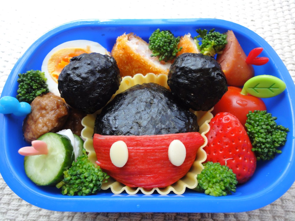 キャラ弁 簡単 ミッキーお弁当 子連れハワイ旅行blog