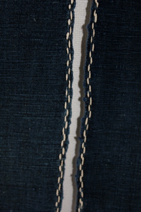 古布　木綿　筒描き　文字 暖簾　Tsutsugaki 　Noren Japanese antique textile _c0325097_9593563.jpg