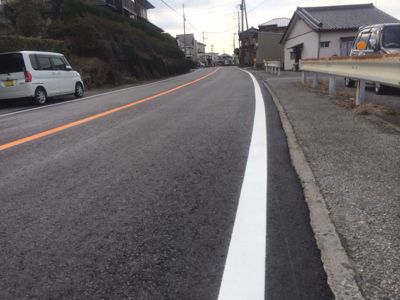 笠名〜大賀方面の道路舗装、塗装進む_b0211757_14434737.jpg