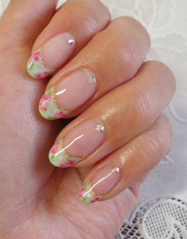 myネイル グリーンの花柄ネイル Coco Heart Nail Blog 北高崎駅より徒歩7分 ココハート myネイル グリーンの花柄ネイル Coco Heart Nail Blog 北高崎駅より徒歩7分 ココハート