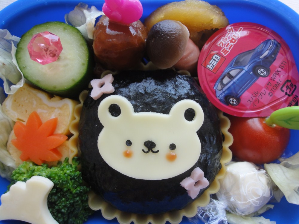 キャラ弁 簡単 チーズのクマさんお弁当 子連れハワイ旅行blog