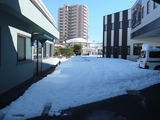 甲府の雪　2/15(土)朝の近所の様子と2/16(日)の会社の状況_d0174278_15201914.jpg