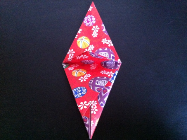 折り紙で雛人形 -女雛- ✿ Origami Ⅻ ①_b0246303_22445478.jpg