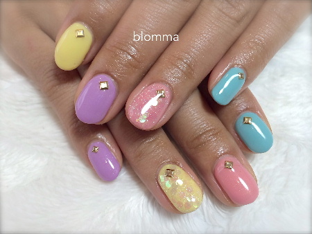 カラフル♡春nail_a0233305_16101061.jpg