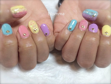 カラフル♡春nail_a0233305_16102118.jpg