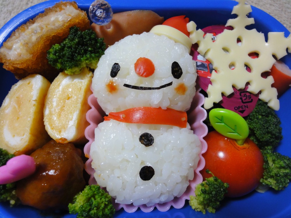 キャラ弁 雪だるま 冬お弁当 子連れハワイ旅行blog