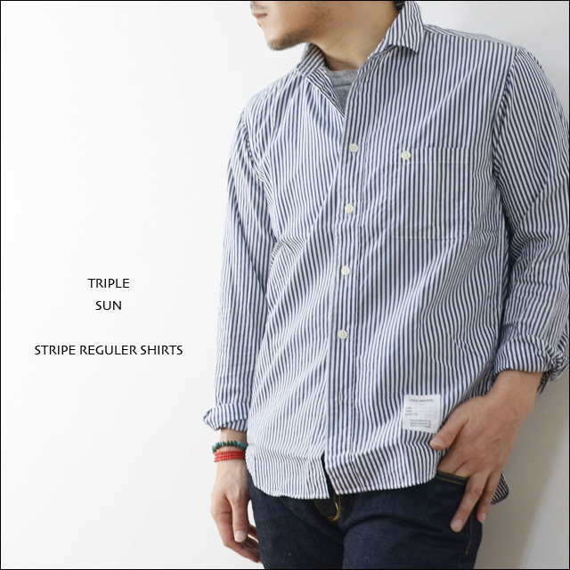 SUN [サン] mini Bow tie STRAIPE SHIRTS [0232S100] ミニボウタイストライプシャツ「ロンスト」MEN\'S_f0051306_22443218.jpg