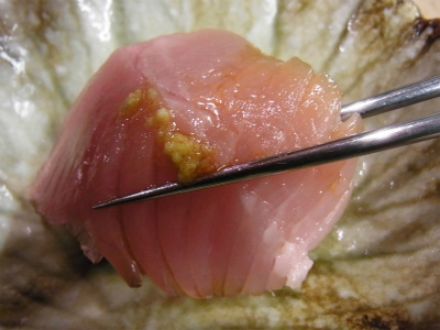 ホタルイカ酒盗焼き_f0157910_15534862.jpg
