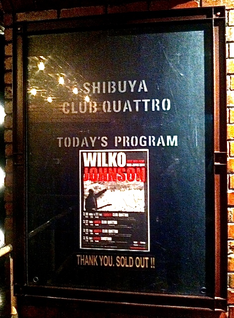 ガンはガンでもマシンガンだろ。そうであってほしい。３月１０日渋谷Club Quattro　ウィルコジョンソン_f0091920_11075209.jpg